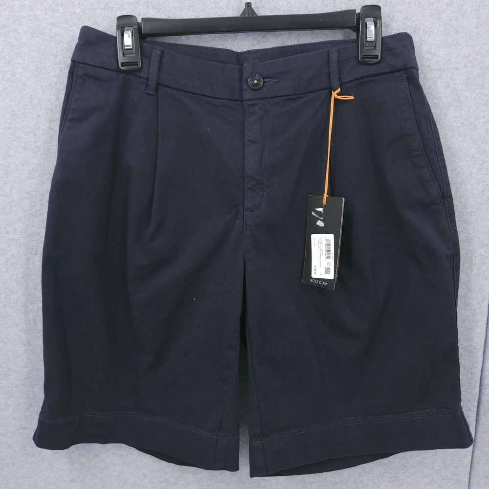 Boss Orange Taggie Button Dark Blue Chino Shorts Womens Size‎ 8 NWT